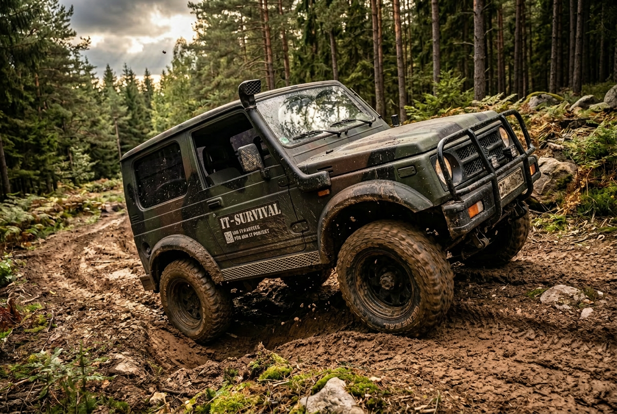 Neu erzeugte Suzuki Samurai Offroad-Szene 3